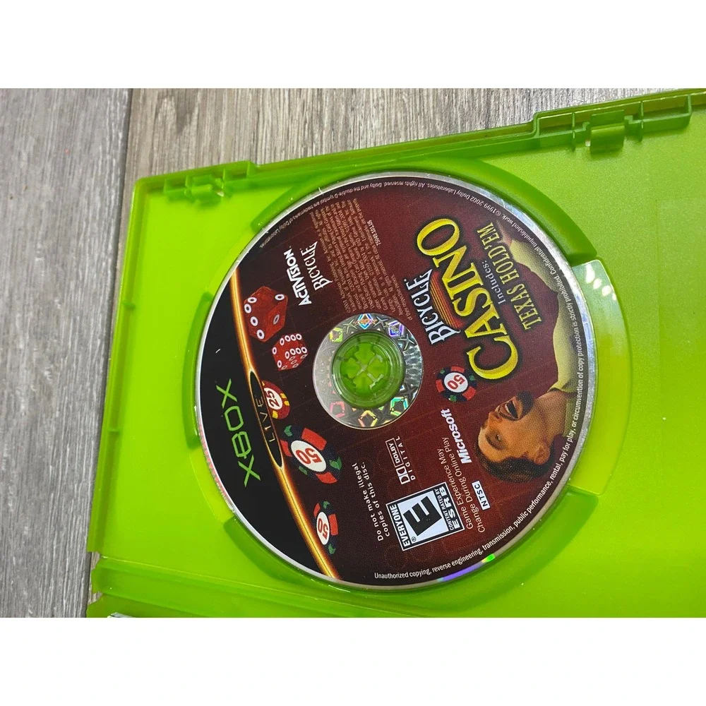 Bicycle‎ Casino Original Xbox OG Game Texas Holdem Blackjack 500 Variations CIB